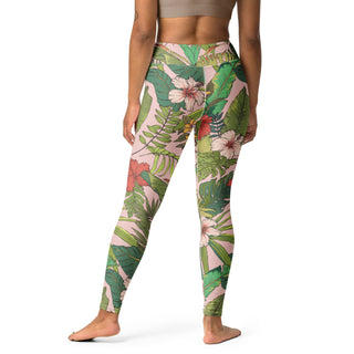 UPF 50 Vintage Tropical Floral Swim Leggings, SUP Paddle Board Surf Swim leggings Berry Jane™