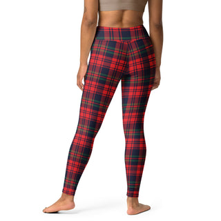 Christmas Plaid Holiday Leggings, Red Tartan UPF 50+ Sun Protection  SUP Swim Yoga Swim leggings Berry Jane™