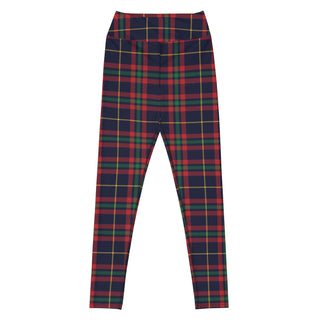 Preppy Plaid Christmas Holiday Plaid Tartan Yoga Leggings Yoga Leggings Berry Jane™