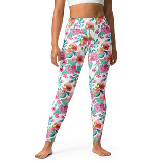 Women's Swim Pants, UPF 50 Surf Swim Paddleboard Leggings - Maui Floral Swim leggings Berry Jane™