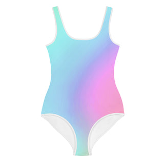 Tween Girls Pastel Holographic Print 1-Pc Swimsuit Swimsuit 1 Pc. Berry Jane™
