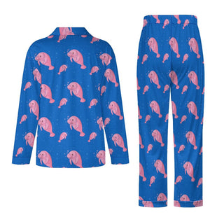 Women's Classic Pajama Set, Manatees Pajama Sets Berry Jane