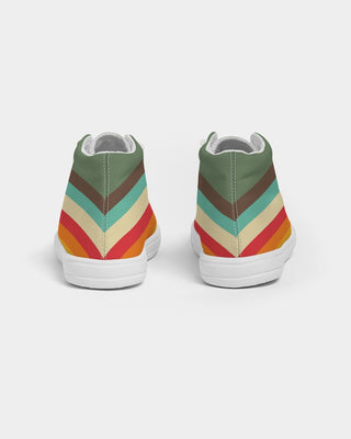 Kids 70s Vintage Style Rainbow Checker Hightop Canvas Shoes Kids Shoes Berry Jane™