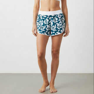 Women's 3" Lined Swim Shorts, Blue Hawaiian Hibiscus Swim Shorts Berry Jane™