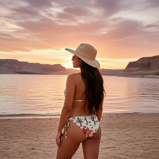 Women's String Bikini Swimsuit Top – Western Desert Print Swimsuit Tops Berry Jane™