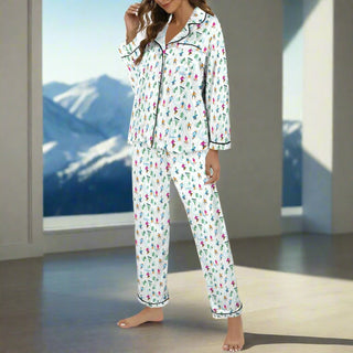 Women's Ski Bums Novelty Satin Pajama Set Women's Pajama Sets Berry Jane™