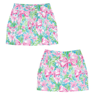 Women's Coquette Preppy Active Golf Skort, Floral Bows Skorts Berry Jane™