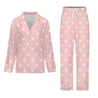 Women's Valentines Day PJs Blush Pink Hearts Pajama Set Pajama Sets Berry Jane