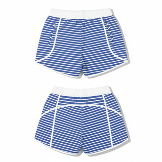 Women's Blue Beach Stripe Board Shorts - Lined, Pockets board shorts Berry Jane™
