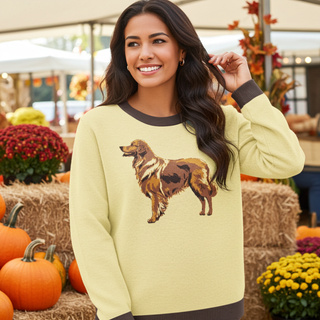 Golden Retriever Sweater, Knitted Crew Neck Sweater Sweaters Berry Jane™