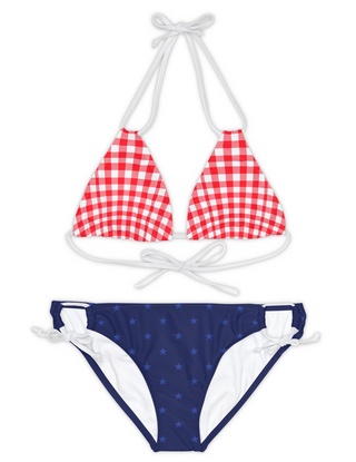 Navy Blue Stars, Patriotic Bikini Swimsuit Bottoms - Mix and Match Swimsuit Bottoms Berry Jane