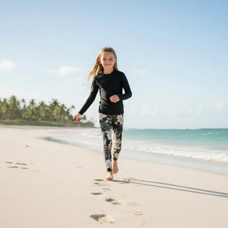 Girls (2T-7) UPF 50 Swim Leggings - Hawaiian Lily
