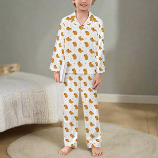 Kids Capybara and Hearts 2 Pc. Pajama Set, Unisex Kids Pajamas Berry Jane