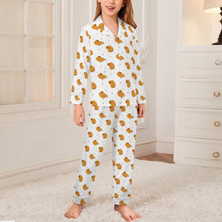 Kids Capybara and Hearts 2 Pc. Pajama Set, Unisex Kids Pajamas Berry Jane