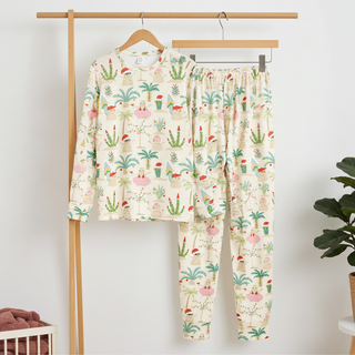 Kids Christmas Pajama Set, Beach Mele Kalikimaka Snowman Party Kids Pajamas Berry Jane