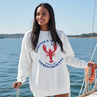 Martha's Vineyard Sweatshirt - Lobster  Garment Dyed Tourist Sweatshirt Sweatshirts Berry Jane™