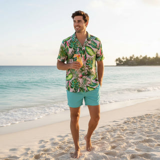 Men's Tropical Jungle Floral Hawaiian Beach Shirt Men's Shirts Berry Jane™