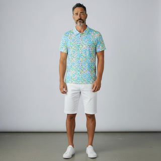 Men's Pastel Leopard Golf, Pickleball Polo Shirt