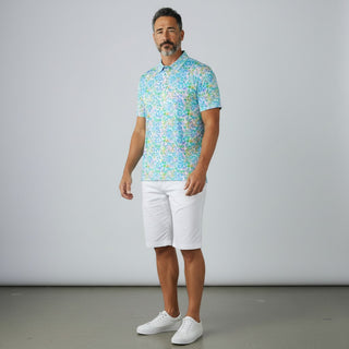 Men's Pastel Leopard Golf, Pickleball Polo Shirt