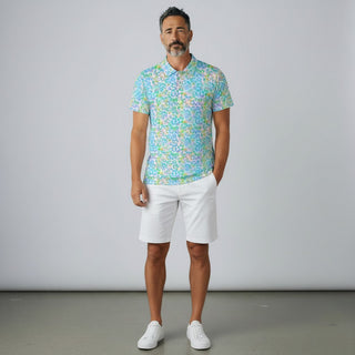 Men's Pastel Leopard Golf, Pickleball Polo Shirt