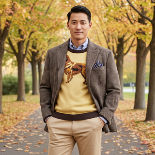 Golden Retriever Sweater, Knitted Crew Neck Sweater Sweaters Berry Jane™