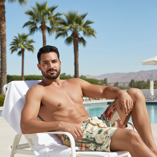 Mens Palm Springs CA southwestern, desert swim trunks