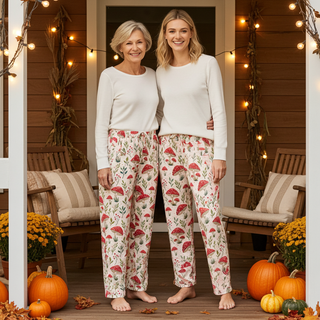 Mom and daughter matching pajama lounge pants, adult Fall pajamas, family matching