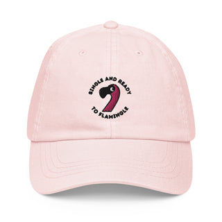 Single, Mingle Flamingo Pastel Baseball Hat