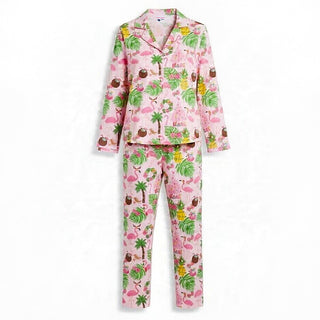 Women's Christmas Beach Pajamas, Pink - Hawaii, Florida, Beach Holidays