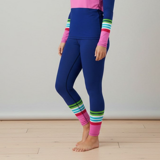 Women's UPF 50+ Swim Paddleboard Leggings | Preppy Stripe Swim leggings Berry Jane™