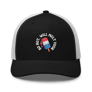 July 4th Red, White and Blue Popsicle Embroidered Trucker Cap Hats Berry Jane™