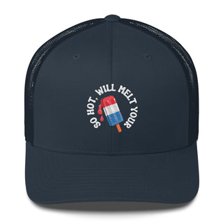 July 4th Red, White and Blue Popsicle Embroidered Trucker Cap Hats Berry Jane™