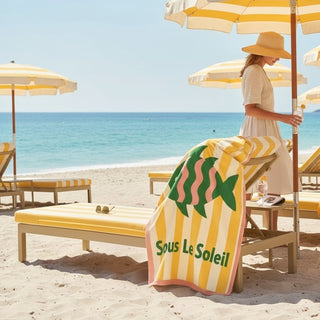 Sous Le Soleil Beach Towel - Lightweight Resort Travel Beach Towel Beach Towels Berry Jane™