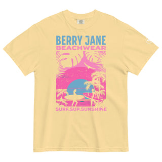 Surf SUP Sunshine Graphic Beach Tee, Garment-Dyed Beach T-Shirt