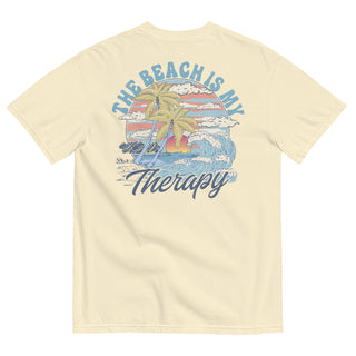 The Beach is My Therapy - Rear Graphic Garment-dyed Heavyweight T-shirt T-Shirts Berry Jane™