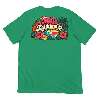 Mele Kalikimaka Hawaiian Christmas T-Shirt, Green