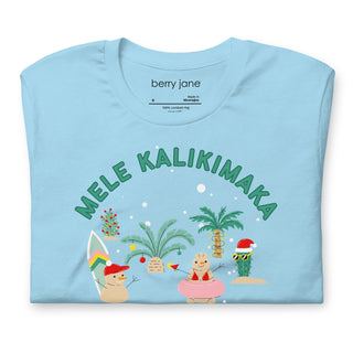 Mele Kalikimaka Holiday Beach Christmas Graphic T-Shirt Shirts & Tops Berry Jane™