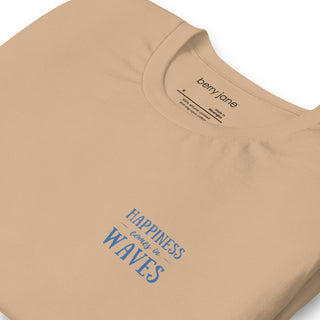 Happiness Comes in Waves Rear Graphic T-Shirt