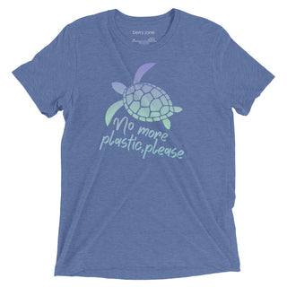 'No More Plastic' Sea Turtle Tri-Blend T-Shirt T-Shirts Berry Jane™