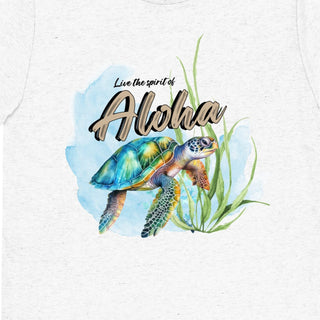 Women's Watercolor 'Spirit of Aloha' Sea Turtle Graphic T-Shirt T-Shirts Berry Jane™