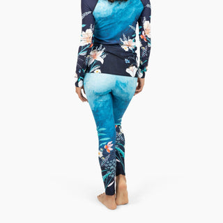 Women's UPF50+ Swim Leggings, Surf Swim Paddle Board, Ocean Floral Swim leggings Berry Jane™