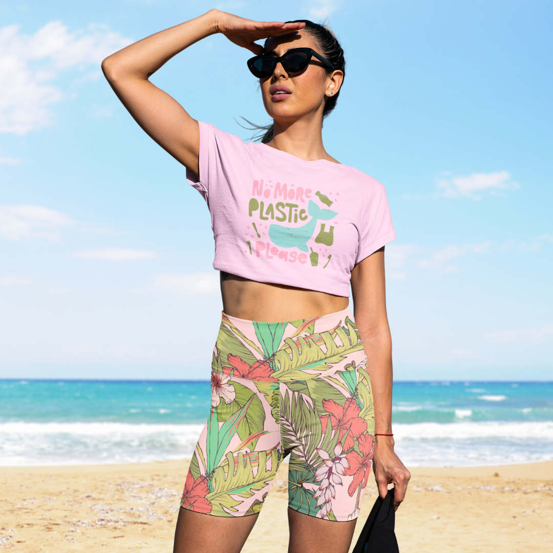 Women's Capri Swim Legging UPF 50+ Vintage Tropical Floral – Berry Jane™