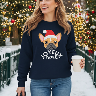 French Bulldog Christmas Sweatshirt, Joyeux Noel Sweatshirts Berry Jane™