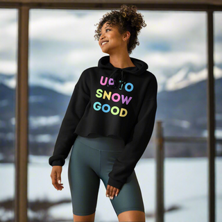 Women's 'Up to Snow Good' Graphic Cropped Hoodie Sweatshirt Sweatshirts Berry Jane™