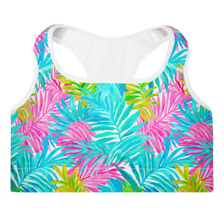 Women's swim sports bra top, Los Cabos floral print