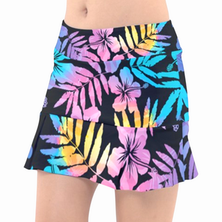 Women's Classic Tennis Pickleball Skirt Skort, Hawaiian Floral Hibiscus Pickleball Skorts Berry Jane™