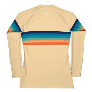 UPF 50+ Performance Swim Rash Guard for Active Watersports, Retro Stripe Rash Guards & Swim Shirts Berry Jane™