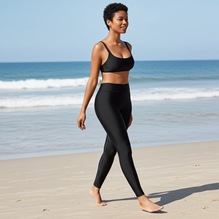 Women's Lined Swim Pants UPF 50+ Swim Leggings High Waisted, Black Swim leggings Berry Jane™