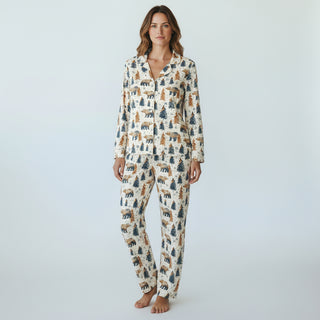 Women's Fall Nordic Bears Pajamas – Cabin Winter & Holiday Sleepwear - Couples Matching PJs Pajama Sets Berry Jane