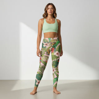 Women's UPF 50 Vintage Tropical Floral Swim Leggings Swim leggings Berry Jane™